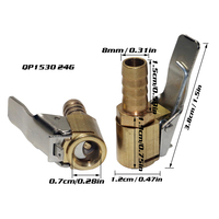 Manomètre de pression des pneus en cuivre, embout de gonflage pour pneus, manomètre de pression des pneus, embout de tuyau de gonflage