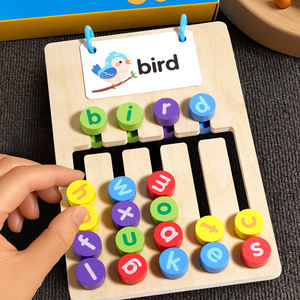 <span class=keywords><strong>Jeu</strong></span> de mémoire Montessori deux-en-un double face multicolore pour développer l'intelligence <span class=keywords><strong>et</strong></span> apprendre <span class=keywords><strong>les</strong></span> jouets d'orthographe des <span class=keywords><strong>lettres</strong></span> - Product Image 5