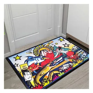 Nylon Area Rug Logo Printed Carpets and Rugs with Rubber Backing custom printed logo door mat