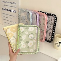 Dessin animé marguerite PVC A5/A6 cahier classeur 6 trous feuilles mobiles Transparent Kawaii organisateur couverture rigide Style