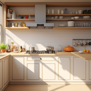 Nuovo Design Personalizzato Ecologico Resistente all'Acqua Modulare Minimalista Moderno Mobile da Cucina con Costruzione in Pannelli di Melamina - Product Image 6