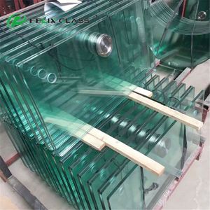 Dessus de table en verre à bord poli plat Verre de remplacement de sécurité résistant aux rayures trempé pour manger des tables d'extrémité de patio de café - Product Image 2