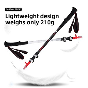 Bastón de Trekking de Fibra de <span class=keywords><strong>Carbono</strong></span> para Exteriores, Ligero, con Bloqueo Exterior de Fibra, Telescópico, para Senderismo, Montañismo y Escalada - Product Image 4