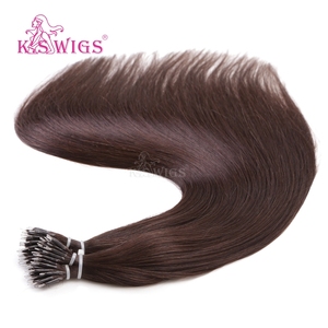 Wholesale 100% Chinese Remy Hair Nano Ring Cuticle Aligned Virgin Double Drawn No Shedding Soft Dark Color Natural Straight Hair - Product Image 5