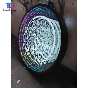 Acrílico 3D LED Luces de neón <span class=keywords><strong>Infinity</strong></span> Mil capas Espejo 3D Letras Good Vibes Only Creative Home Estética Infinite - Product Image 4