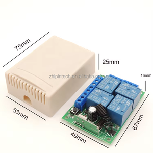 Récepteur et émetteur de relais 4 canaux DC12V 10A pour porte de garage, porte électrique, télécommande sans fil universelle 433Mhz - Product Image 4
