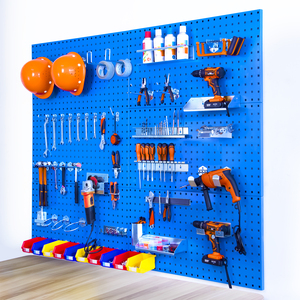 Aanpasbare stalen gereedschapswagen, wandmontage gereedschapskist, hangende bord, pegboard opbergrek, werkplaatsgebruik, <span class=keywords><strong>OEM</strong></span> ondersteund, merk JINXI - Product Image 2
