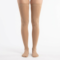 Bas de contention médical pour femmes 20-30 mmHg, bas anti-varices jusqu'au genou avec bande antidérapante en silicone, compression graduée
