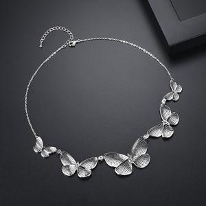 Nouveau produit, collier avec grand pendentif papillon en zircon cubique blanc, bijoux de mariage de luxe pour femmes, <span class=keywords><strong>cadeau</strong></span> de fête pour les mariées - Product Image 6