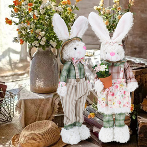 Conception de lapin de haute qualité produit de <span class=keywords><strong>Pâques</strong></span> ornements de vacances maison lapin en peluche lapin décoratif de <span class=keywords><strong>Pâques</strong></span> avec longue oreille - Product Image 3