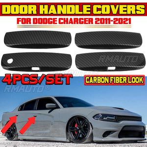 4x <b>Car</b> Door Handle Covers Trim Overlays for Dodge Charger 2011-2021 <b>Car</b> Exterior Door Handle Cover Stickers <b>Decals</b> - Product Image 1