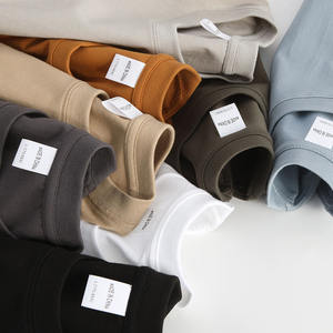 Alta calidad 260GSM 100% algodón en blanco hombres camisetas peso pesado camiseta de gran tamaño impresión personalizada Unisex camiseta - Product Image 2