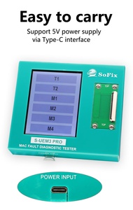 Sofix S-UEM3 PRO, Probador de Diagnóstico de Fallas para Mac, Detector de Conector EDP para MacBook 2016-2025, Herramienta de Reparación de Placa Lógica y Placa Base - Product Image 5