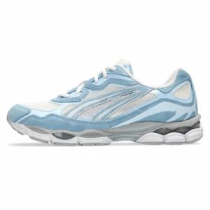 Chaussures de marche en maille bleu clair, à lacets, respirantes, bout rond, toutes saisons, semelle extérieure en caoutchouc, semelle intermédiaire en EVA - Product Image 5