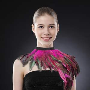 Chal de Plumas Artesanal, Estilo en Capas, Decoración para Disfraces de Teatro - Product Image 1