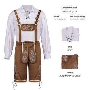 Ensemble <span class=keywords><strong>de</strong></span> Lederhosen traditionnels bavarois pour hommes, costume <span class=keywords><strong>de</strong></span> fête d'Oktoberfest - Product Image 5