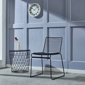 <span class=keywords><strong>Chaise</strong></span> de salle à manger empilable en fil métallique, style minimaliste, robuste, pour restaurant, hôtel, structure métallique industrielle - Product Image 5