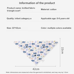 Barato 100% algodón infantil 2 capas alimentación Reversible punto triángulo bebé Baberos impreso Color sólido bebé bufanda Baberos - Product Image 3