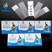 CORDIAL 7109 Color Frosted One End One Side Polished Edges Microscope Slides for Laboratory Use
