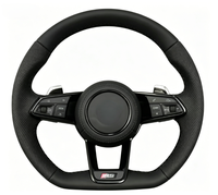 Volant en cuir à fond plat style RS avec fibre de carbone, couleurs personnalisables pour Volkswagen Golf 7/8/CC Passat B8 GTI