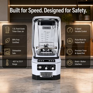 เครื่องปั่น <span class=keywords><strong>Blendtec</strong></span> รุ่นทางเลือก: MIXTEC 1400W เครื่องปั่นเชิงพาณิชย์ ประสิทธิภาพเทียบเท่า ราคาประหยัดกว่า 3 เท่า อายุการใช้งานมอเตอร์ 2000 ชั่วโมง ใบมีด 420SS จากโรงงานโดยตรง - Product Image 3