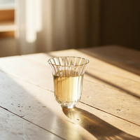 Tasse à thé en verre de style chinoiserie de 40 ml, épaissie, résistante à la chaleur, faite à la main, verrerie haut de gamme