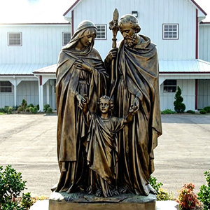 Escultura de la <span class=keywords><strong>Sagrada</strong></span> <span class=keywords><strong>Familia</strong></span> de Bronce de Tamaño Real para Decoración de Iglesias, Escultura Religiosa Cristiana de San José, María y el Niño Jesús - Product Image 4