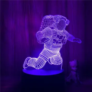 3D LED veilleuse Saiyan Son Goku Table lampe de bureau couleur changeante lampe de nuit