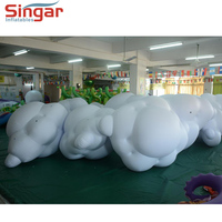 Décoration suspendue géante hermétique au plafond nuage gonflable en PVC pour les événements intérieurs et extérieurs sur scène
