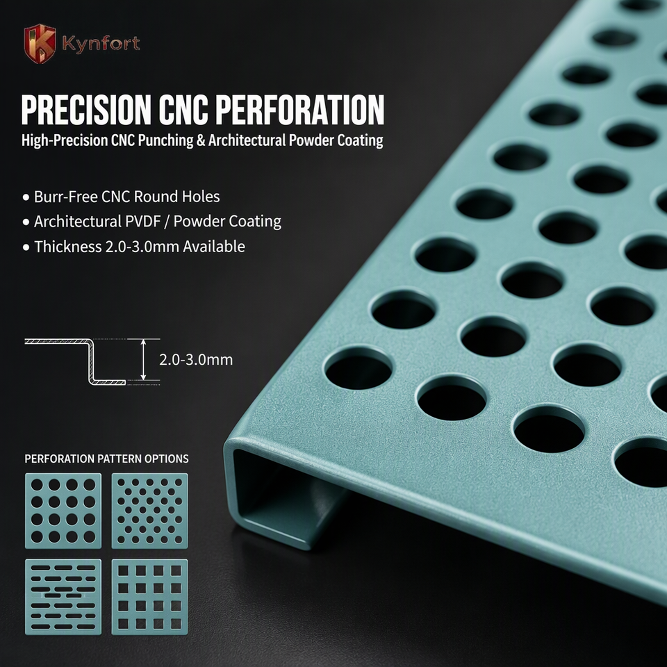 Decorative Perforated Aluminum Veneer Panel Metal Cladding Facade ...