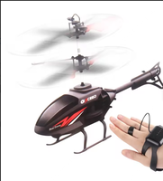 Hélicoptère volant électrique EPT 2024 avec capteur de mouvement et télécommande montre pour enfants - Prêt à voler en intérieur et en extérieur