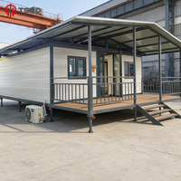 Maison préfabriquée extensible en conteneur de 20 pieds et 40 pieds, construction rapide, villa préfabriquée de luxe portable, 2 chambres avec salle de bain