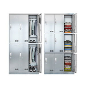 Armario de acero inoxidable 304 de 2 puertas, resistente al óxido, para taller, fábrica, escuela, cantina. - Product Image 2