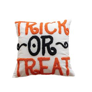 <b>Halloween</b> Throw Pillow Set Cotton Square <b>Cushion</b> Cover Trick Or Treat Pumpkin Ghost Face Decorative Pillowcase For Home Bedroom - Product Image 5
