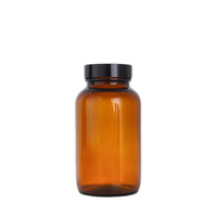 Brown Cordyceps apothicaire bouteille en verre étanche à la lumière médecine distribution bouteille de stockage brun Capsule stockage pour poudre médecine