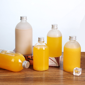 150ml 250ml 350ml 500ml Empty <strong>Small</strong> Mouth Clear Frosted Boston Round Beverage Juice Kombucha <strong>Glass</strong> <strong>Bottle</strong> - Product Image 2