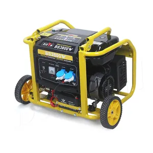 Bison Power Portable Petrol Generator For industrial Three Phases recoil/electric starter, double voltage, South America