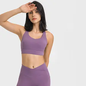 2022健身瑜伽穿运动服交叉美丽背部运动文胸高弹性瑜伽文胸
