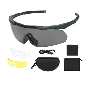 3 Lens çekim aralığı ile taktik gözlük güneş gözlüğü Anti sis göz koruması çekim gözlük
