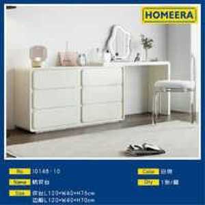 Toeletta con Specchio Illuminato L120W40H75cm Bianca Minimalista per Camera da Letto, Design in Pannello MDF - Product Image 3