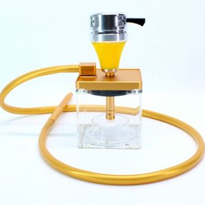 Chicha haut de gamme canadienne 1 tuyau en plastique laqué, mini, écologique, portable, avec étui cube, pour voyage, contrôle électrique LED - Product Image 6