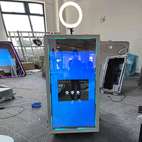 Photomaton miroir magique UNIV compatible NFC Bluetooth avec impression instantanée, capacité de charge de 350 kg, protection par flight case et kit de pièces