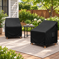 Housse de protection extérieure pour jardin et terrasse, imperméable, robuste, en tissu Oxford 600D, anti-UV, coupe-vent, anti-poussière, avec cordon de serrage pour chaise