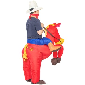 <span class=keywords><strong>Disfraz</strong></span> Inflable de Vaquero a Caballo con Temática Animal para Halloween, Ideal para Fiestas de Disfraces - Product Image 2