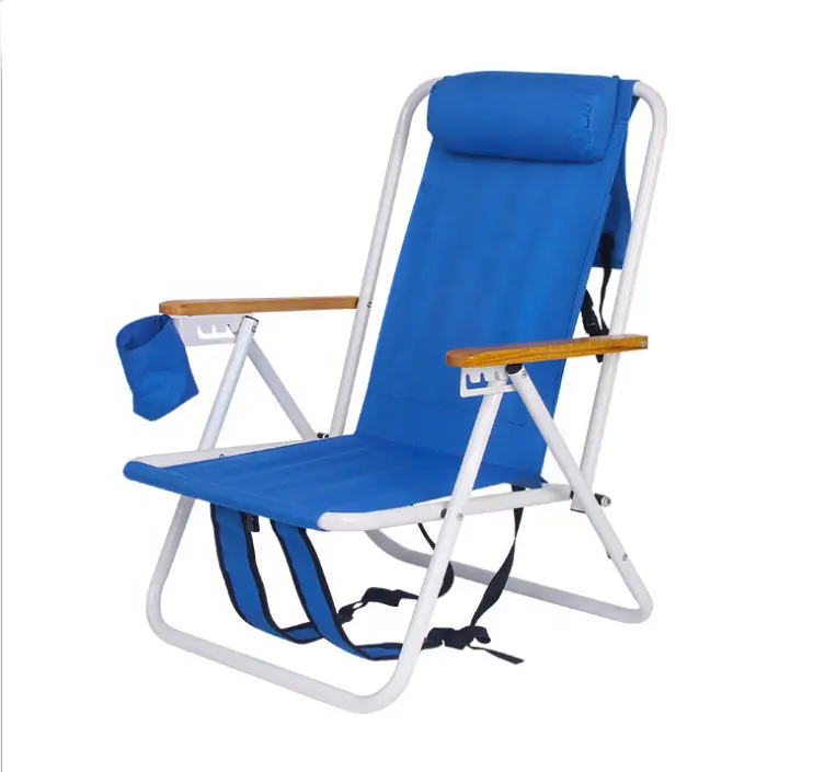 في الهواء الطلق للطي مستلق كرسي الشاطئ مع أو بدون ظهر