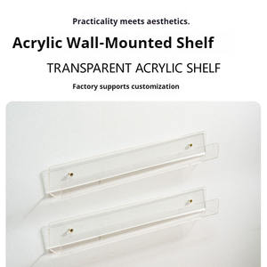 Estantería de Acrílico Transparente, Portátil y Ligera, Repisa Flotante Invisible <span class=keywords><strong>para</strong></span> Pared, Fácil de Limpiar, <span class=keywords><strong>Estantes</strong></span> <span class=keywords><strong>para</strong></span> Exhibición de <span class=keywords><strong>Libros</strong></span> Infantiles - Product Image 2