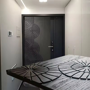 <span class=keywords><strong>Porte</strong></span> en bois massif sculptée radiale 3D moderne |   <span class=keywords><strong>Porte</strong></span> intérieure en bois minimaliste sur mesure pour salon, salle à manger et hôtel - Product Image 6