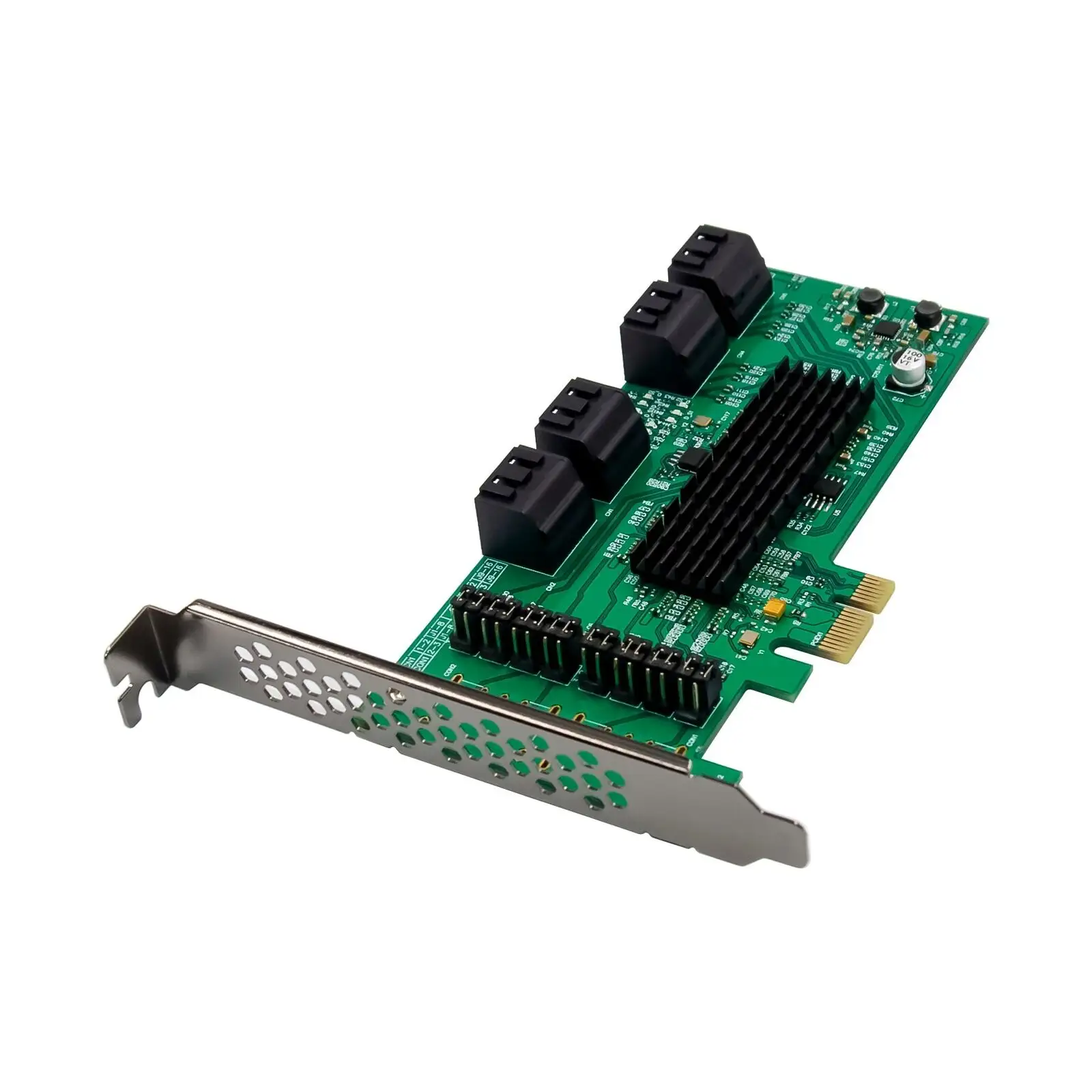 8พอร์ต SATA3.0 PCI Express การ์ดขยาย PCI-E SATA ควบคุมการ์ด Marvell 88SE9215ชิปเซ็ต