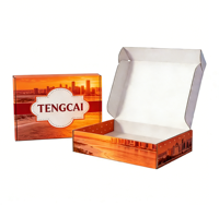 Emballages cadeaux écologiques recyclables, boîtes pliantes en carton ondulé personnalisées avec revêtement UV, laminage mat et doublure en éponge