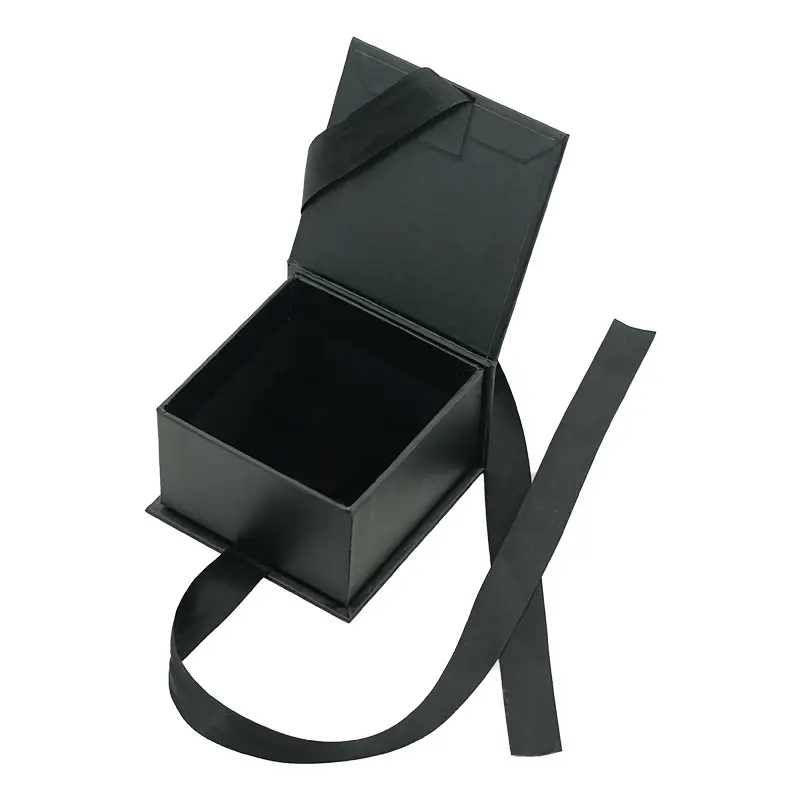 Wholesale price jewelry box packaging luxury black cardboard jewelry packing box